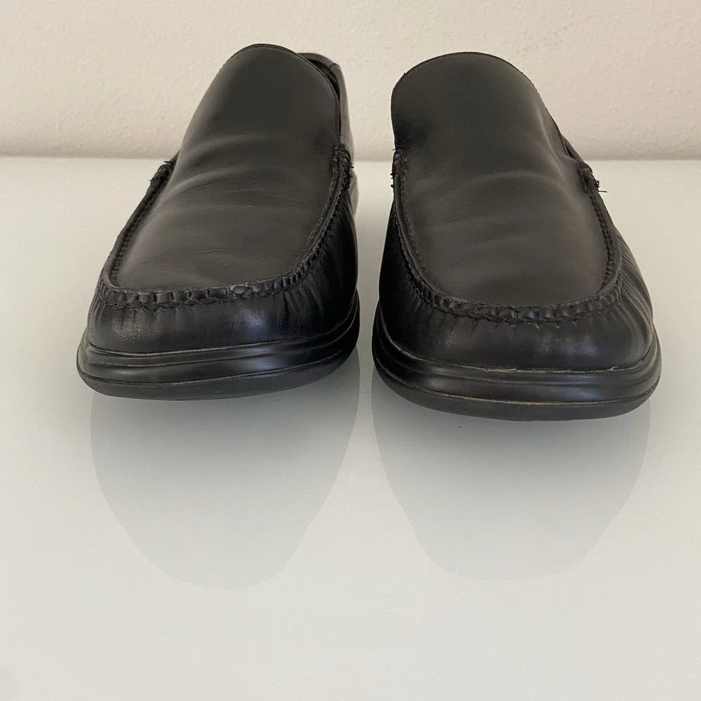 Cole Haan Loafers Men's Size 10M Black Leather Slip On Shoes C12405‎ EUC
